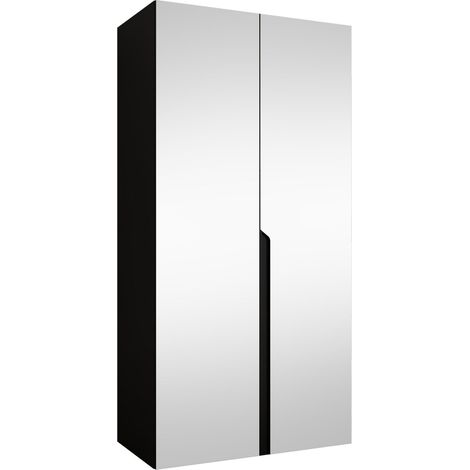 Armario Hartford 589, Negro, 202x100x52cm, Puertas de armario: Con bisagras, Número de estantes: 0 (1/5)