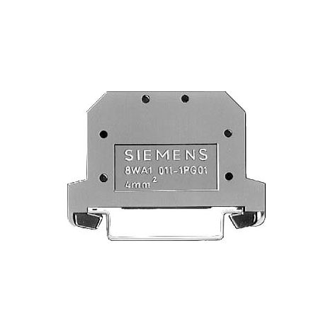 Morsetto PE 2 morsetti a vite verde-giallo, 7,2mm, mis. 4  - SIEMENS 8WA10111PG00
