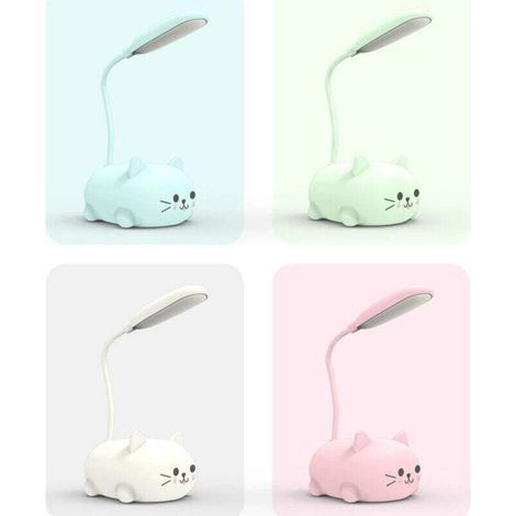 Lot de 4 lampes de lecture pour chatons, rechargeables par USB, pliables, pour animaux de compagnie qui apprennent à lire et protègent leur vue.