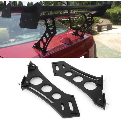 Aileron de coffre universel 10 pouces, support de fixation en aluminium CNC pour aile arrière de course, supports de montage pour malle de voiture, kit de jambes de spoiler réglables, pièce de rechang (1/5)