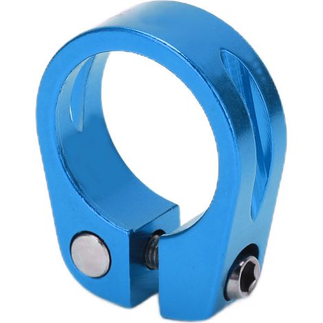 Collier de serrage de tige de selle de vélo 28,6 mm en alliage d'aluminium, fixation verrouillable pour VTT, bleu (1/5)