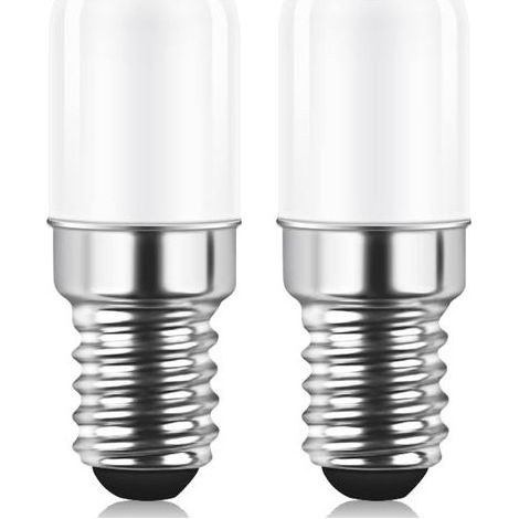 BRICOOMARKET Ampoule LED E14 pour Réfrigérateur, 1.5W équivalent à 15W, Blanc Chaud 3000K, Ampoule pour Frigo, Lampe de Sel, Machine a Coudre, Non variable, Lot de 2 (1/5)