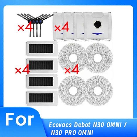 Kit de 16 pièces de rechange pour aspirateur Debot N30 OMNI / N30 PRO OMNI : brosse, sac à poussière et housse en tissu. (1/5)