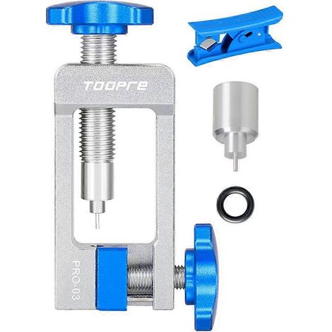 Kit de réparation vélo TOOPR - Outil d'insertion d'aiguille de graissage, embout en T, coupe-tube, outil de troncature à cinq lignes pour l'entretien des vélos (1/5)