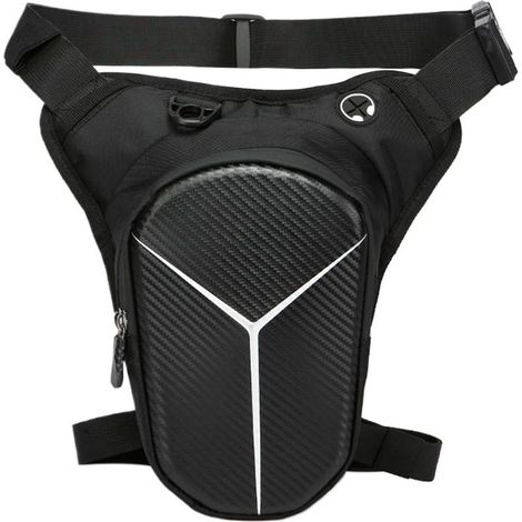 Sac de jambe de moto Poche robuste pour jambe – Pochette réglable avec 2 poches zippées pour la randonnée, les voyages, les voyages, les trajets quotidiens, la pêche, le cyclisme, le camping (1/5)
