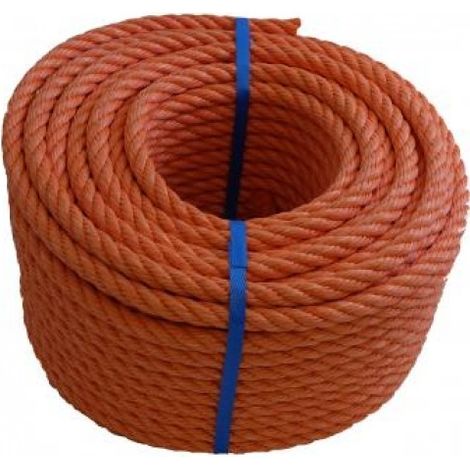 Cordage polypropylène. coloris orange. diamètre 14 mm en rouleau de 50 ml - CORDERIE MESNARD SAS
