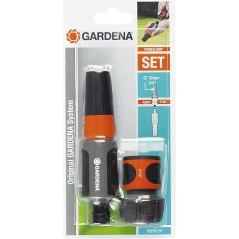 GARDENA Set Lancia Classic + raccordo acqua-stop per tubo da 19mm (3/4") (18290-26)