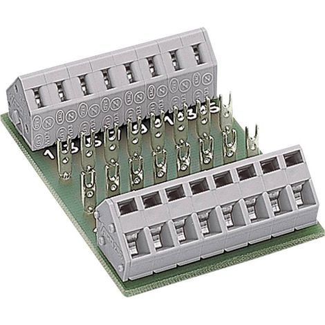 Circuit interface CAGE CLAMP® série 236 avec 2x8 plots à souder,independantes sans support de montag