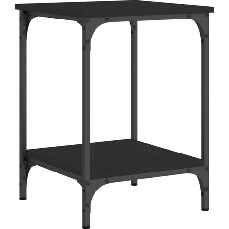 Maison Exclusive - Table basse noir 40x40x55 cm bois d'ingénierie