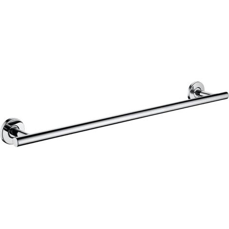 Barre porte-serviettes carrée simple en acier inoxydable noir et argen (1/5)