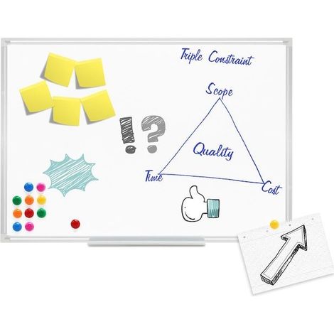 Tableau Magnétique Mural Classique 70 x 50 cm : Organisation Pratique avec 12 Aimants Inclus (1/3)