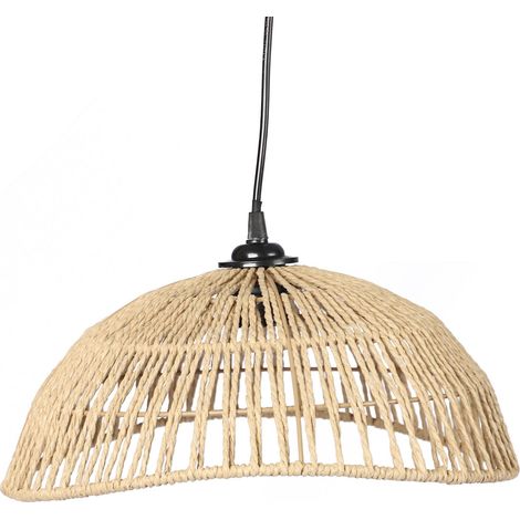 Suspension luminaire "Micha" en corde - D 35 x H 15 cm - Livraison gratuite (1/5)