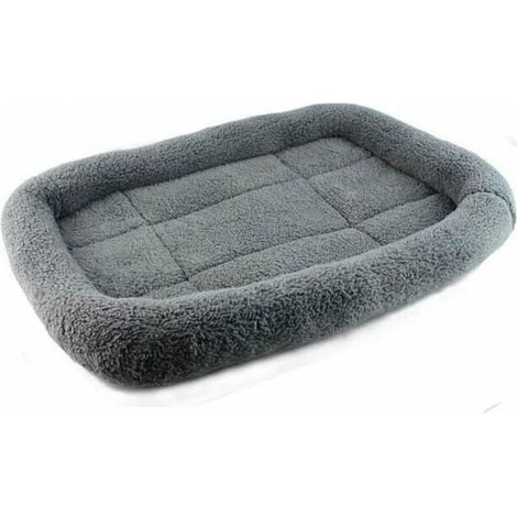 UlisemLit rectangulaire rembourré en cachemire doux et confortable, facile à nettoyer Pour chien et chat Avec bords ronds (1/4)