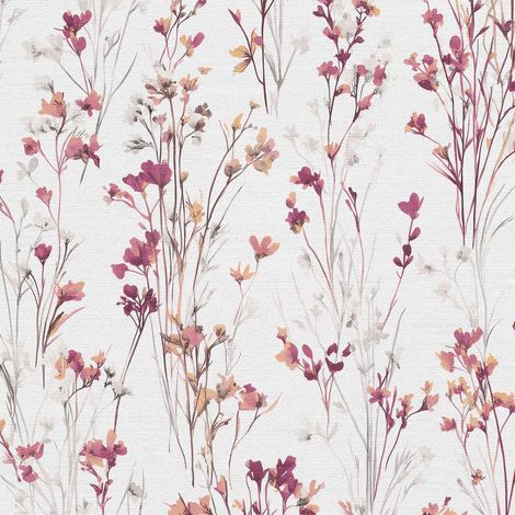 Vliestapete - Forest Dreams - Grau Lila Weiß Blumen Floral Erismann - 1056122 (1/5)