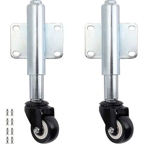 2 Roue de Portail Roulant 6cm, Roulette à Suspension pour Portail Extensible, Roulette Support de Portail pour Porte de Jardin en Bois, Clôture de Cour, Capacité de Charge 50Kg (1/5)