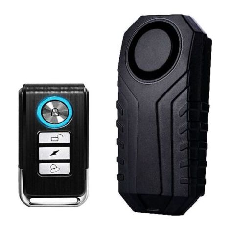 Alarme antivol vélo et voiture 113dB – Étanche IP55 – Télécommande 20m – Sensibilité réglable 7 niveaux – Alarme super forte (1/4)