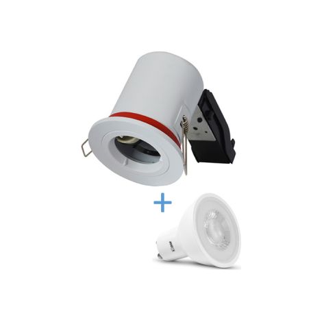 Miidex - Kit spot encastru00e9 BBC Fixe blanc 7W - 4000K dimmable - Ru00e9f : 7718 + 100561 (1/5)