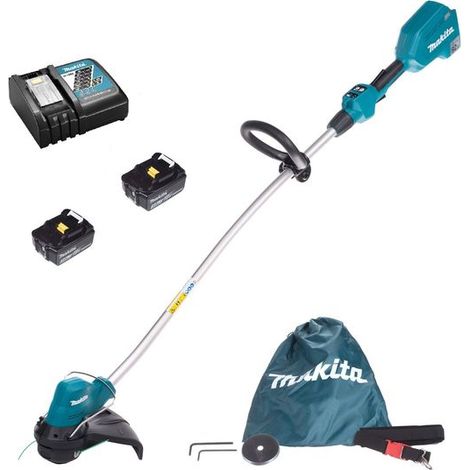 Makita - 18V Akku-Rasentrimmer, 2x Li-Ion LXT 3,0 Ah, Ladegerät DUR189RFE (1/2)