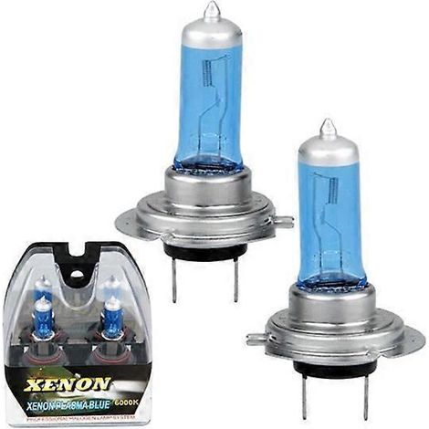 Lot de 2 ampoules H7 DC12V 5000K blanc brillant pour phares de voiture au xénon-White (1/2)