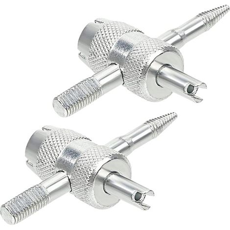 RHG Extracteur de tige de valve amélioré - Outil de réparation 4 voies - Outil de retrait de valves de pneus pour voiture et moto