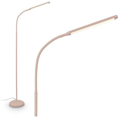 Briloner LED Stehlampe Dimmbar Ø21x170 cm 6,5W 600lm 3000K Warmweiß Touchschalter Beige - Stehleuchte Wohnzimmer Leselampe Schlafzimmer (1/5)