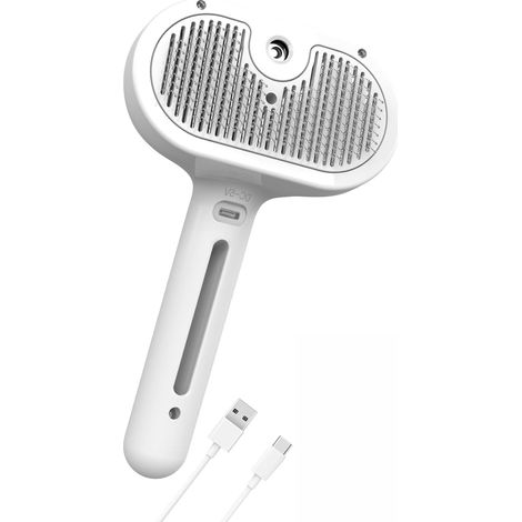Pet Steam Brush, 3-in-1 Spray Hair Removal Comb for Dog and Cat, Steam for Shedding and Grooming, Defur Comb, Water Brush for Long & Short Haired Pets (1/5)