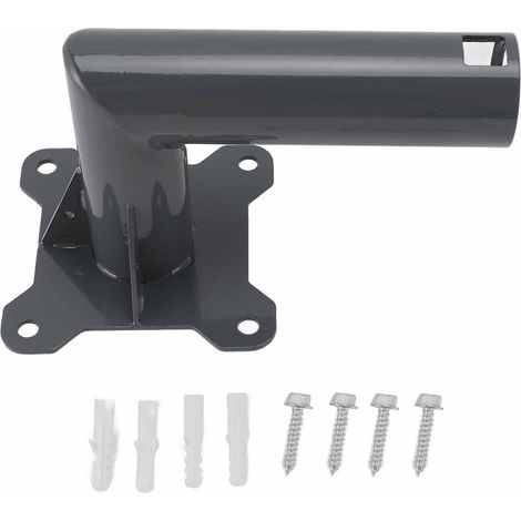 Kit de Montage de Satellite Robuste en Alliage D'aluminium, Support de Poteau Internet pour Antenne Parabolique pour Mur de Toit (Court 47x2cm / 18.5x0.8in) (1/5)