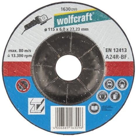 WOLFCRAFT - DISCO PER SGROSSARE PER METALLO Ø 115 MM. A CENTRO DEPRESSO 1630099 (1/3)