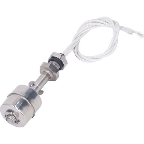 Capteur de niveau en acier inoxydable à course de 10 mm pour interrupteur à flotteur de niveau de liquide, convient à l'eau/huile, 0-220 V, 65 mm de long. (1/5)