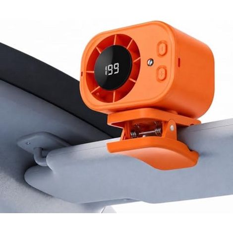 Condizionatore d'aria portatile per auto con clip,Rotazione a 360°,199 velocità,Mini ventilatore silenzioso senza pale,Ricaricabile 2000mAh (1/5)