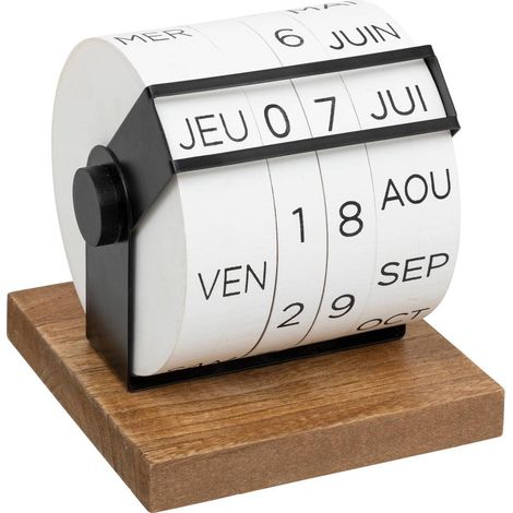 Be vintage calendario H.15cm madera - Atmosphera créateur d'intérieur