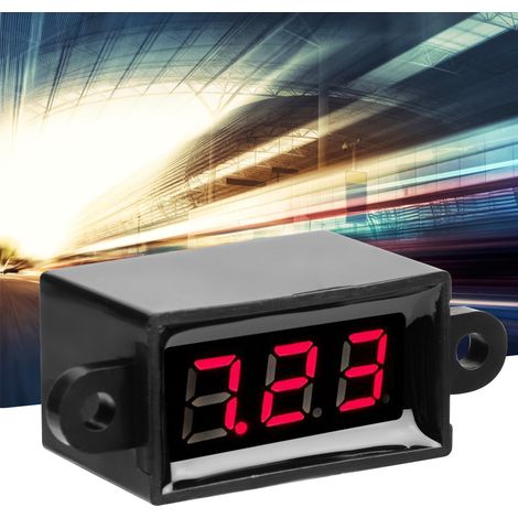 Voltmètre numérique 0,28 pouce, deux fils CC 3,0-30 V, affichage LED, étanche (rouge) (1/5)