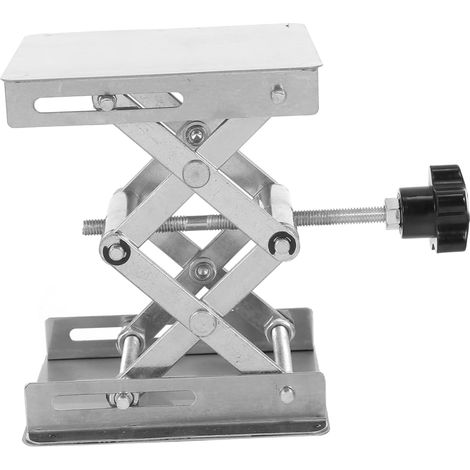 À Ciseaux Boratoire Support De Levage Scientifique Avec Molette Pour Ajustement Précis Hauteur (1/5)