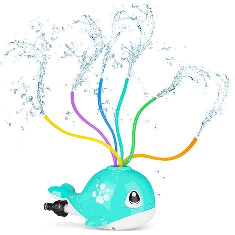 Wal-Spielzeug-Wassersprinkler, Kinderspielzeug-Wassersprinkler mit 6 drehbaren Schläuchen