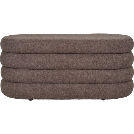 Banc avec rangement tissu brun DARTFORD (1/5)