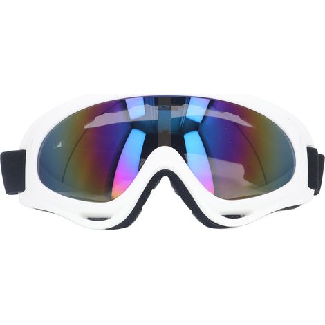 Lunettes de protection UV et anti-vent pour chien, verres colorés, grande taille, modèle 3004 cadre blanc (1/5)