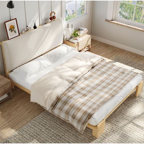 Bett Einzelbett Kinderbett 140x200 gepolstert OKMYHOME (1/5)