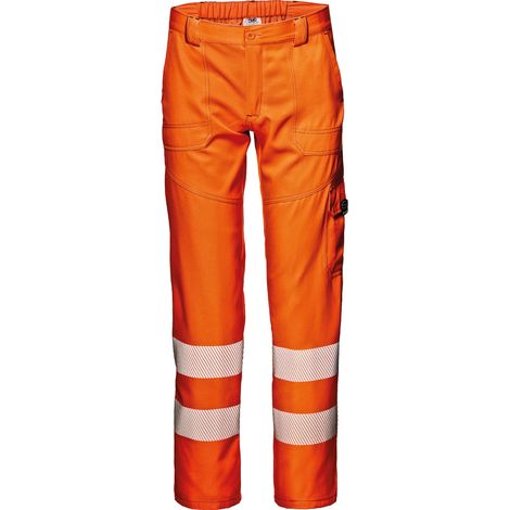 SIR SAFETY SYSTEM MISTRAL 200 Pantalon de travail multipoches orange haute visibilité Taille 60