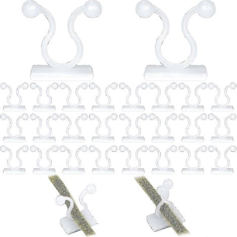 100 pinces pour plantes grimpantes, crochets muraux autocollants invisibles pour plantes grimpantes, supports pour légumes de jardin (blanc, petite taille). (1/5)