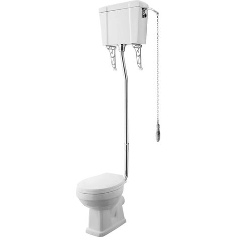 High Level Toilet Carlton Traditional Victorian Style WC FREE Soft Close Seat