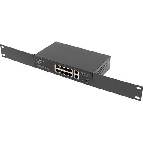 Lanberg Switch PoE+ Rack 10"/19" RSFE-8P-2GE-120 (1/4)