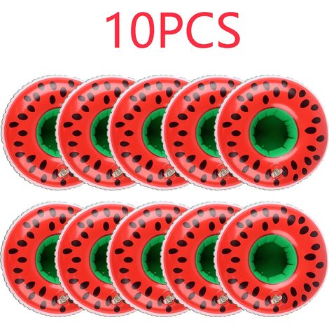 (10 unités) Porte-boissons flottants pour piscine, flotteurs gonflables, parfaits pour les fêtes à la piscine.
