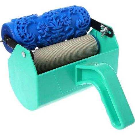Rouleau à peinture portable pour la décoration intérieure, rouleau à peinture professionnel avec manche en plastique (15 cm) (1/5)
