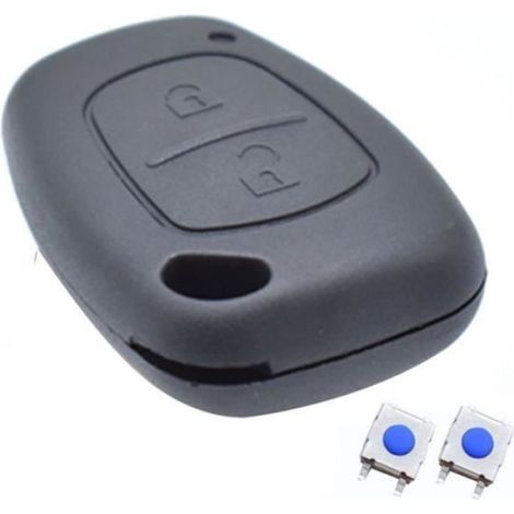 Coque De Télécommande - Pour Renault Kangoo Traffic Master Nissan Interstar Primastar Opel Vivaro Movano 2004-2009 - Avec Pavé À 2 Boutons - 1 Pièce