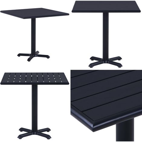 Table de jardin Noir 80x80x75 cm - Table De Jardin - Table Extérieure - Mobilier De Jardin - Table Ronde - Table Noire - Home & Living (1/5)