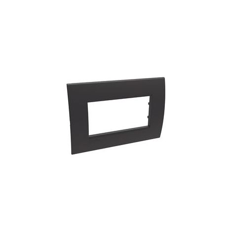 Placca copri 4 moduli LivingLight nera per colonne curve