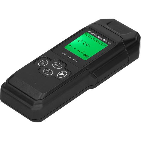 Holzfeuchtemessgerät, Umgebungstemperaturdetektor für Baumaterialien, LCD-Bildschirm, präzise Feuchtigkeitsmessung (1/5)