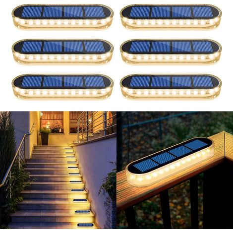 Lampe Solaire Exterieur Jardin, Lampe Solaire Exterieur, Lumière Blanche 5700K LED Spot Solaire Exterieur Avec Auto On/Off Lampadaire Exterieur IP68 Etanche Solaire Luminaire Exterieur, 4 pcs