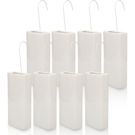 SWANEW Radiatore umidificatore, 8x, evaporatore ad acqua, con gancio per appendere, ceramica, bianco 9 x 3,5 x 9 cm (1/5)