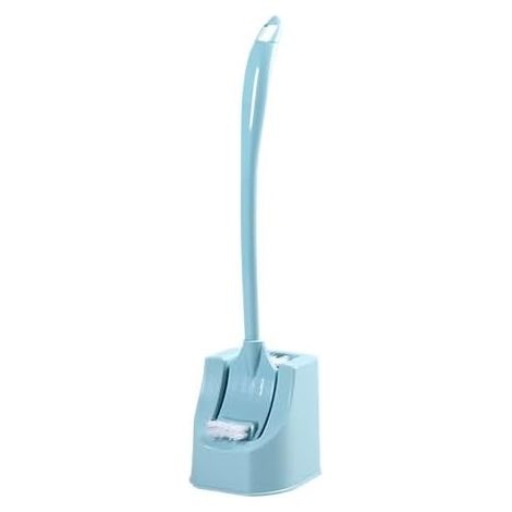 Ensemble de brosse et support de toilette pour salle de bain, brosse de toilette à nettoyage en profondeur avec poils pour nettoyer les coins morts (1/5)